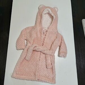 Soft Pink Baby Robe with Hood